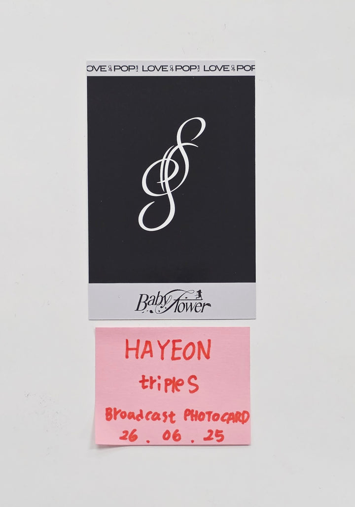HAYEON (of Triples) "LOVE&amp;POP" - Broadcast Polaroide type Photocard [26.06.25]