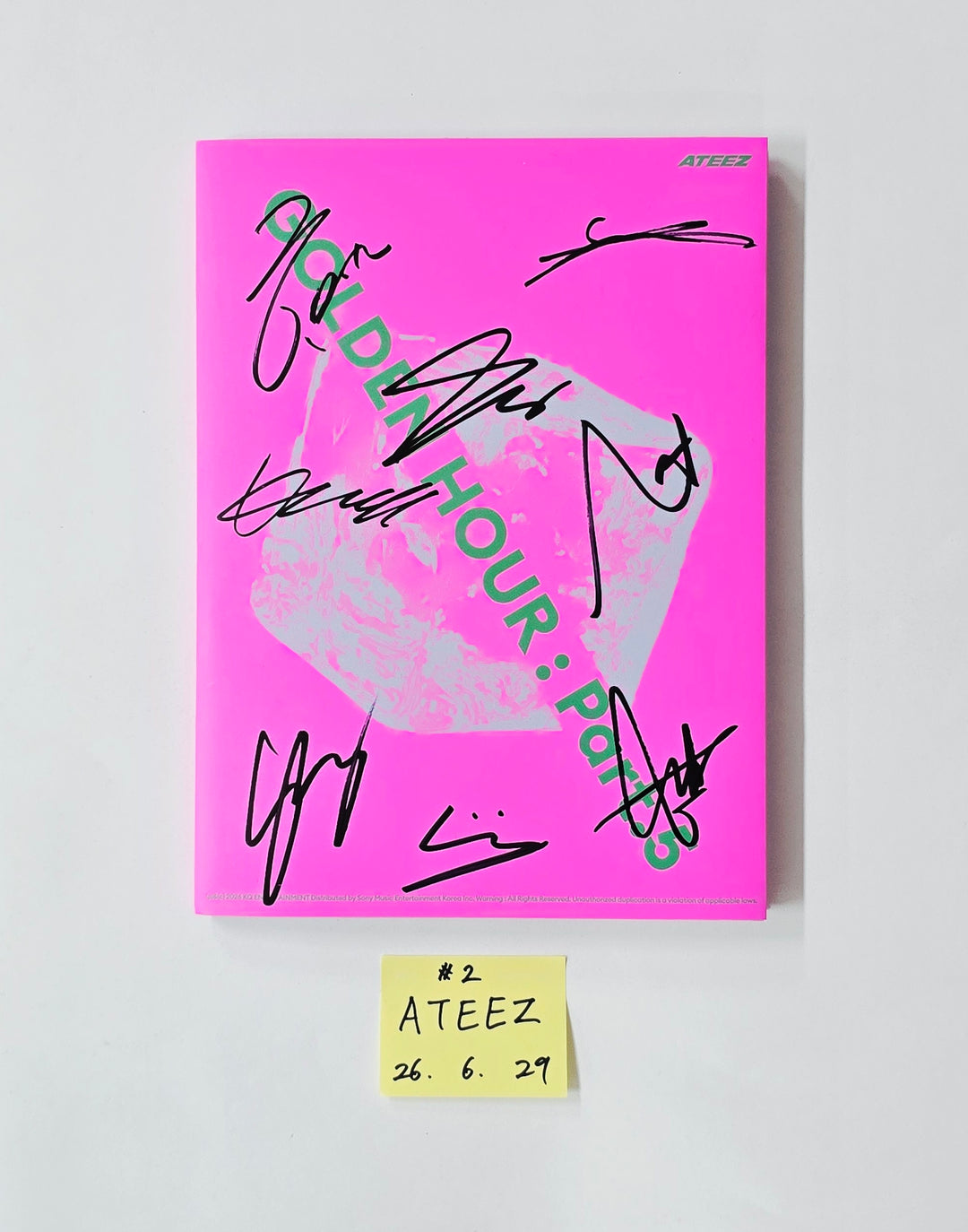 ATEEZ "GOLDEN HOUR : Part.5" - Hand Autographed(Signed) Promo Album [26.06.29]