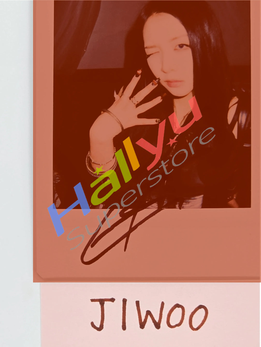 JIWOO (of KARD) - Hand Autographed(Signed) Polaroid [26.06.30]