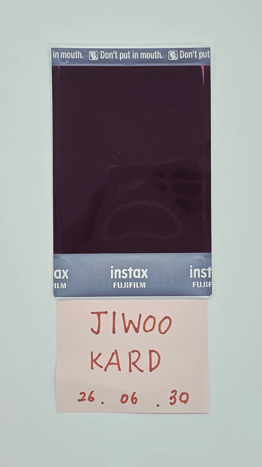JIWOO (of KARD) - Hand Autographed(Signed) Polaroid [26.06.30]