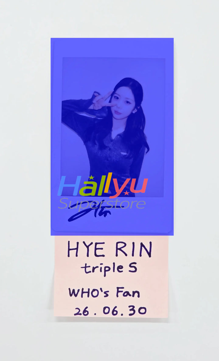 HYERIN (of TripleS) - Hand Autographed(Signed) Polaroid [26.06.30]