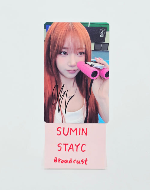 SUMIN (of StayC) "2:LOVE" - Hand Autographed(Signed) Broadcast Photocard [26.07.08]