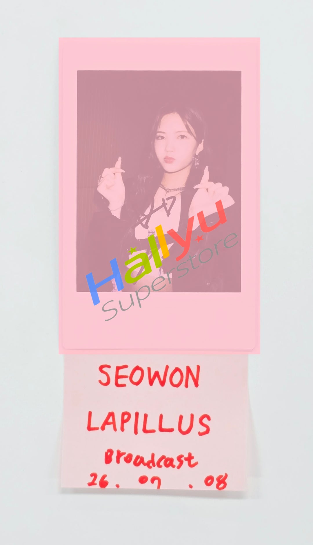 SEOWON (of Lapillus) - Hand Autographed(Signed) Polaroid [26.07.08]
