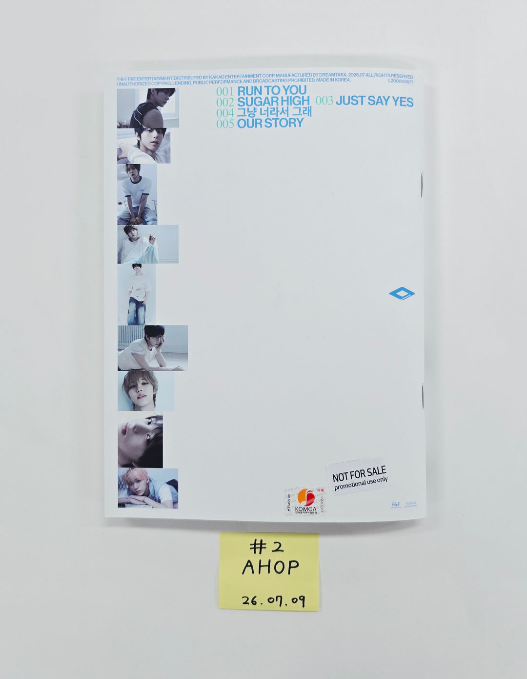 AHOF "RUN TO YOU" - Hand Autographed(Signed) Promo Album [26.07.09]