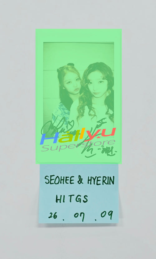 SEOHEE & HYERIN (of HITGS) - Hand Autographed(Signed) Unit Polaroid [26.07.09]
