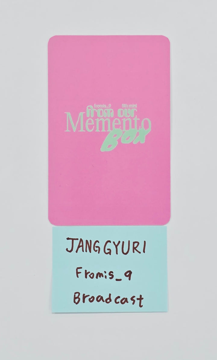JANG GYURI (of Fromis_9) - Broadcast Hand Autographed(Signed) Photocard [26.07.14]