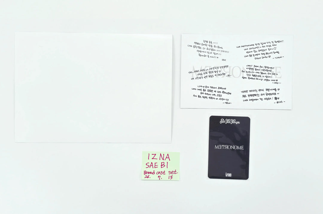 JEONG SAEBI (of izna) "METRONOME" - Broadcast Hand Autographed(Signed) Photo + Photocard Set [26.07.15]
