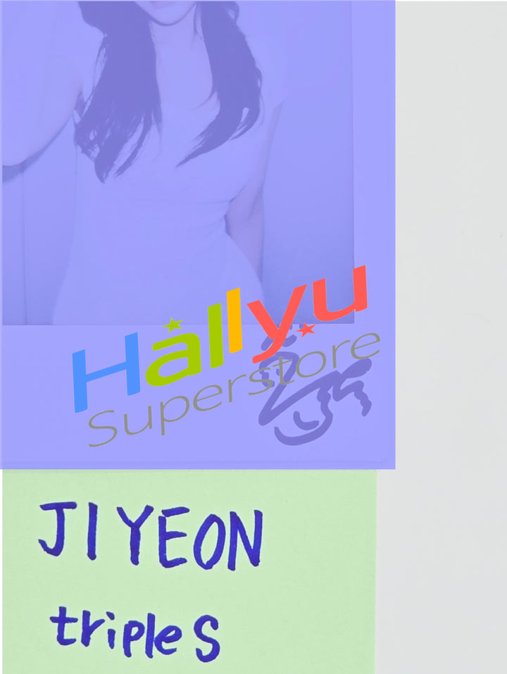 JIYEON (of tripleS) - Hand Autographed(Signed) Polaroid [26.07.21]
