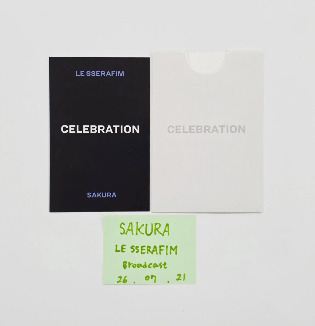 SAKURA (of LE SSERAFIM) "CELEBRATION" -  Broadcast Photocard [26.07.21]