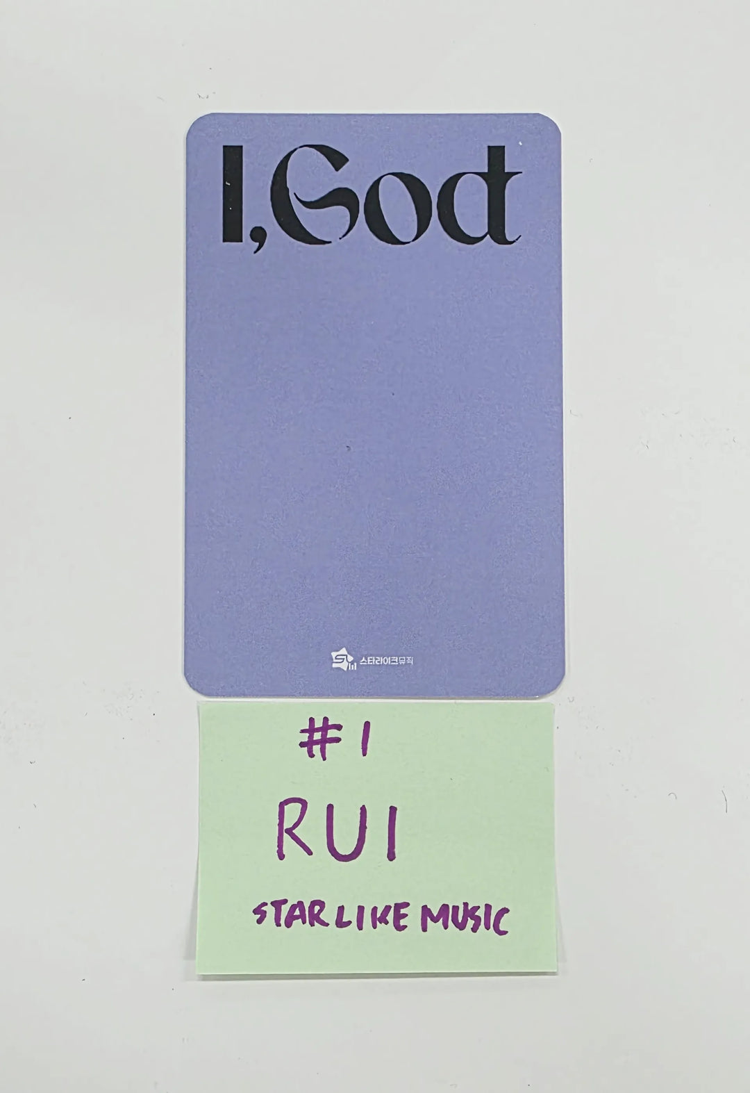 RUI (of XLOV) "I,God" - Hand Autographed(Signed) Photocard [26.07.24]