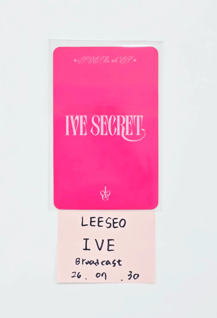 LEESEO (of IVE) - Broadcast Photocard [26.07.30]