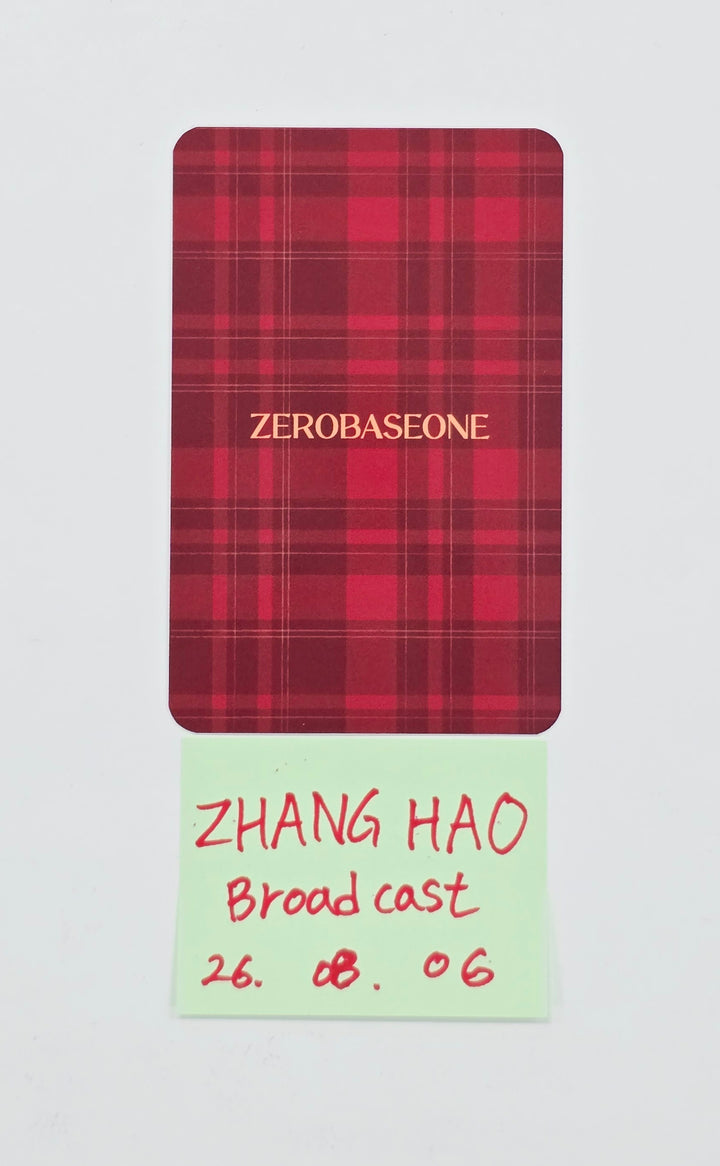 ZHANG HAO (of ZeroBaseOne) - Broadcast Photocard [26.08.06]