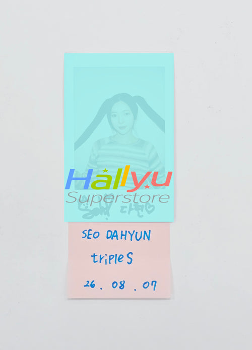 SEO DAHYUN (of TripleS) - Hand Autographed(Signed) Polaroid [26.08.07]