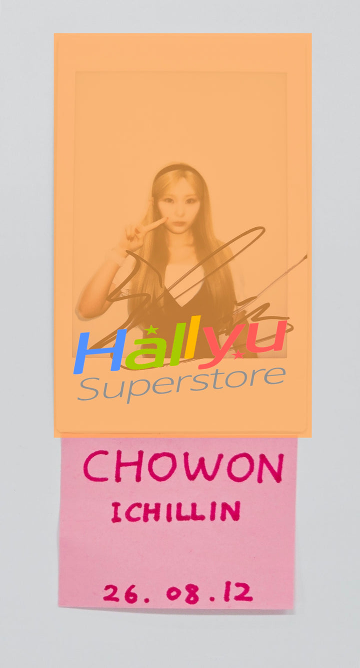 CHOWON (of ICHILLIN) - Hand Autographed(Signed) Polaroid [26.08.12]