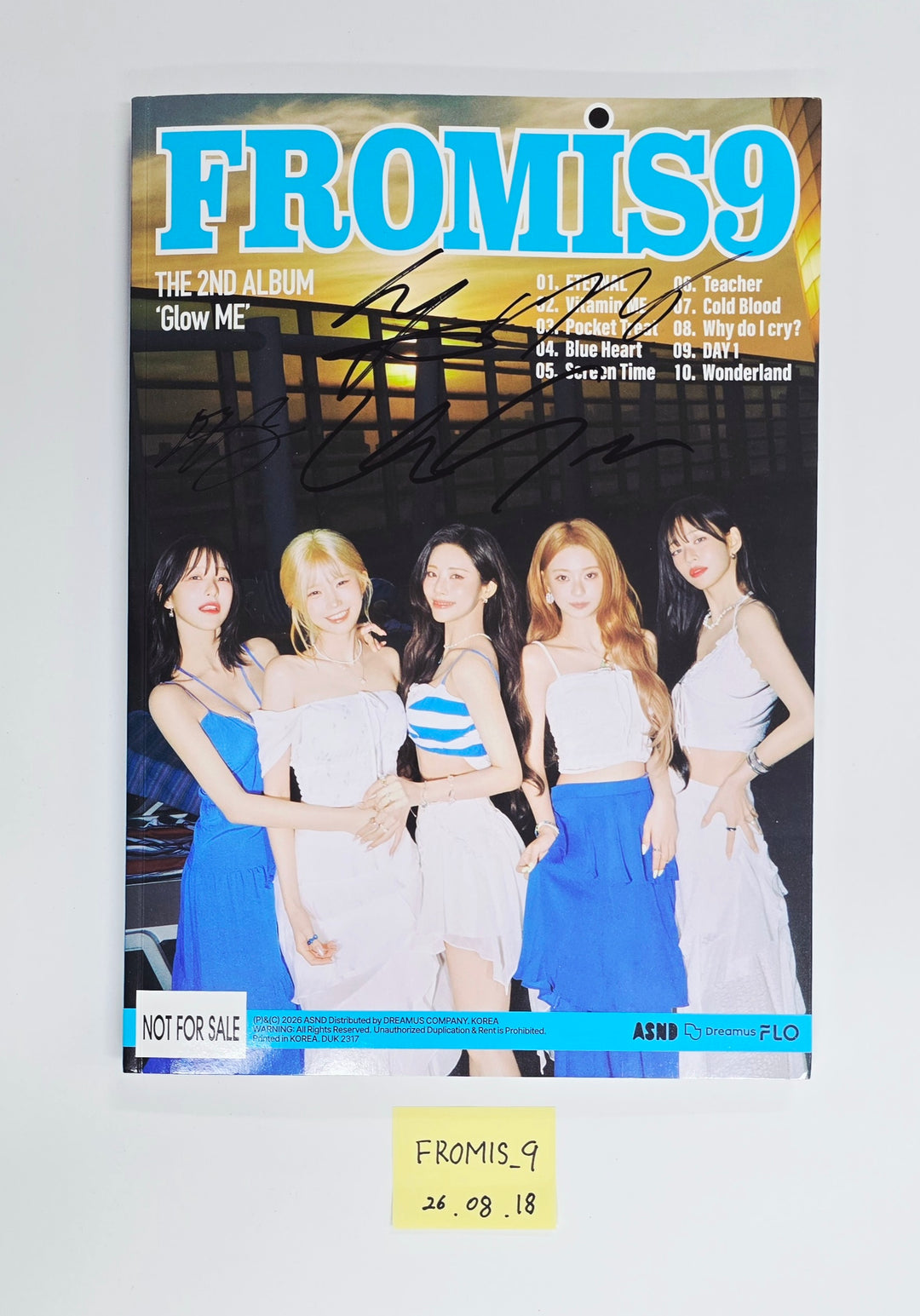 fromis_9 "Glow ME" - Hand Autographed(Signed) Promo Album [26.08.18]