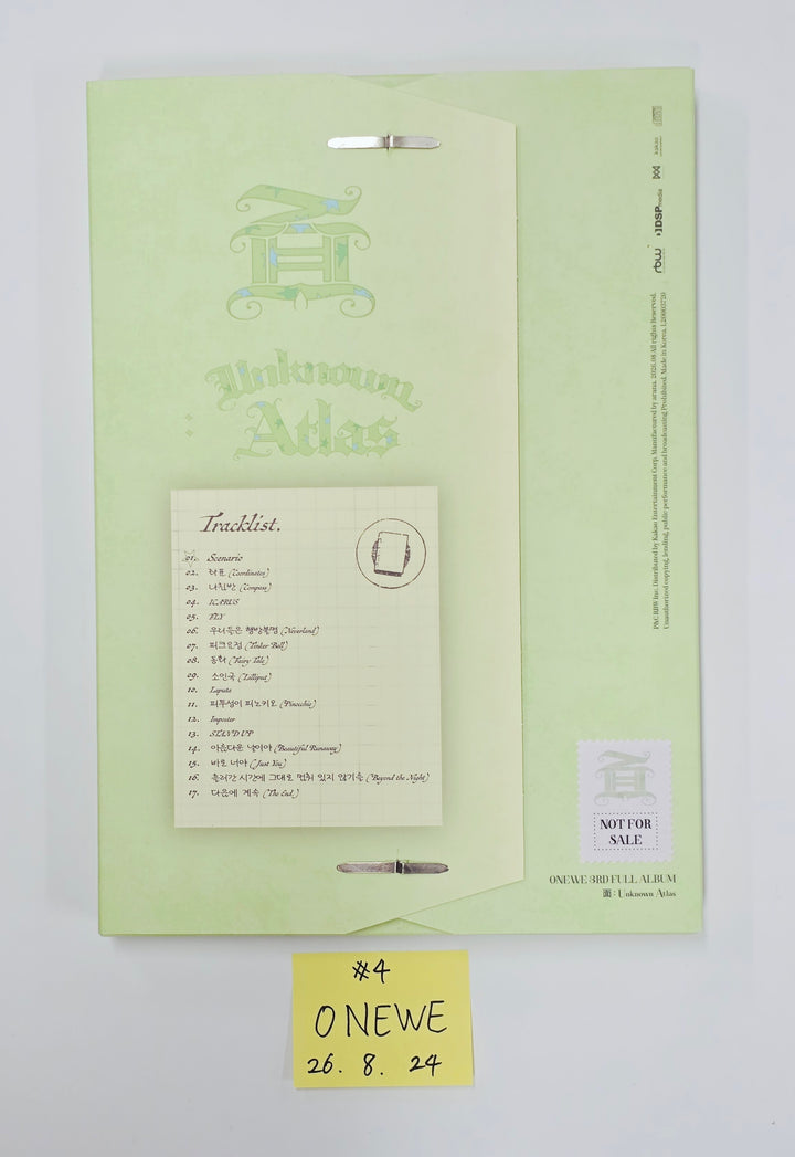 ONEWE "面 : Unknown Atlas" - Hand Autographed(Signed) Promo Album [26.08.24]
