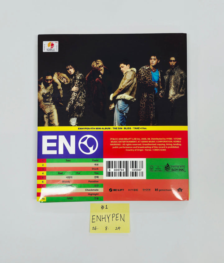 ENHYPEN "THE SIN : BLISS" - Hand Autographed(Signed) Promo Album [26.08.24]