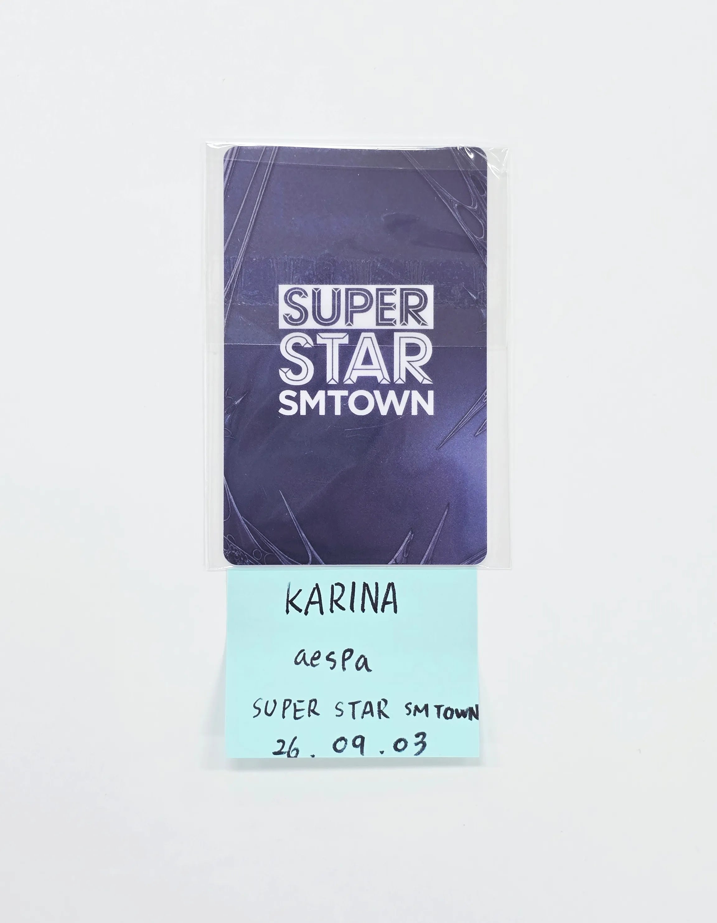 KARINA (of aespa) - SUPERSTAR SMTOWN Event PVC Photocard [26.09.03