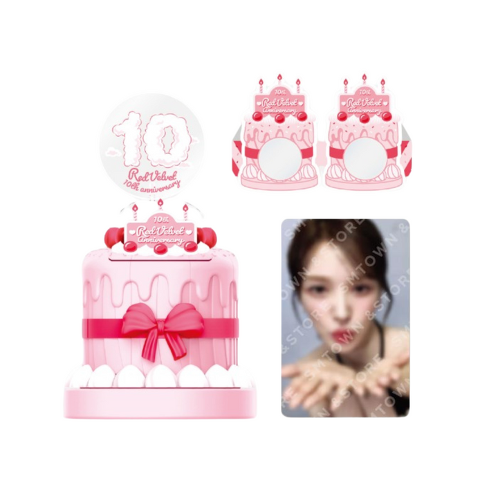 Red Velvet - 10th Anniversary MD (Lucky Card, Doll Prop Set, Party Cake Set, Acrylic Stand Set) - HALLYUSUPERSTORE