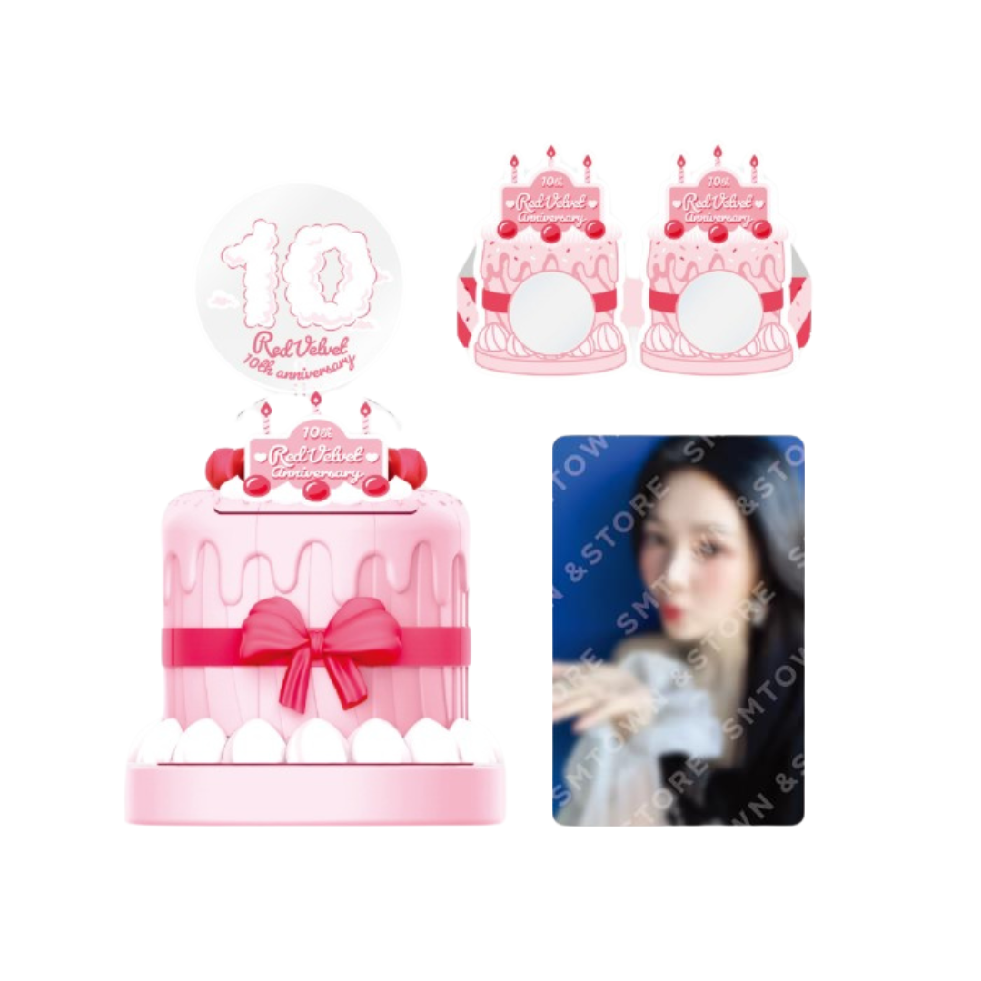 Red Velvet - 10th Anniversary MD (Lucky Card, Doll Prop Set, Party Cake Set, Acrylic Stand Set) - HALLYUSUPERSTORE