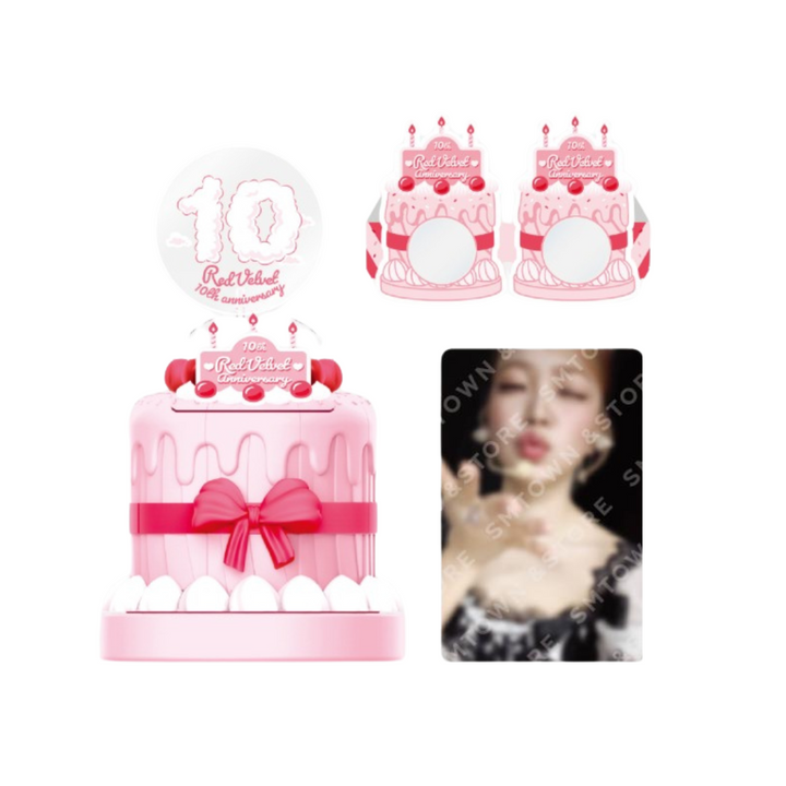 Red Velvet - 10th Anniversary MD (Lucky Card, Doll Prop Set, Party Cake Set, Acrylic Stand Set) - HALLYUSUPERSTORE