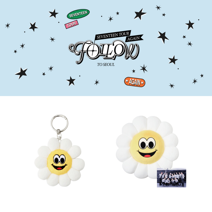 [Pre-Order] Seventeen - [Seventeen Tour Again - Follow to Seoul] Official MD (Chamoile Plush Keyring, Chamomile Cushion)