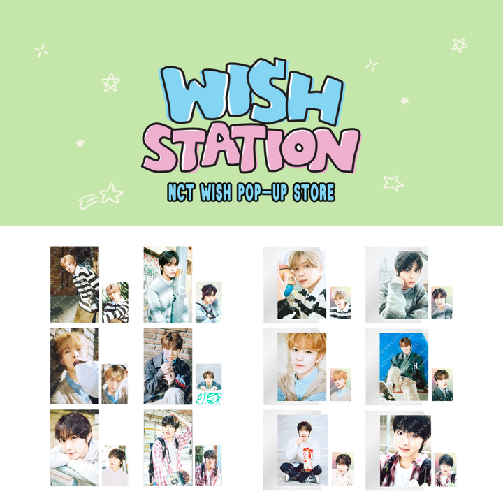 NCT Wish - "Wish Station" Official MD (4x6 Photo, Postcard + Hologram Photocard)