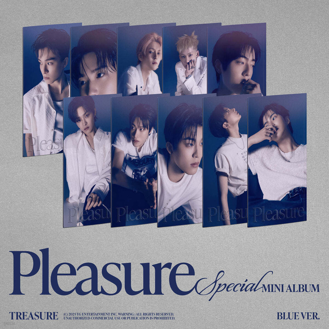 **[Pre-Order]  TREASURE "PLEASURE" [BLUE VER.] [Choose Non-P.O.B / Yes24-P.O.B]