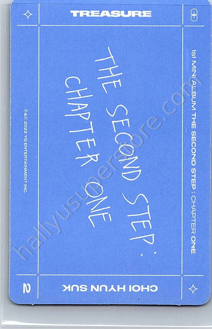 TREASURE - Choi Hyunsuk - THE SECOND STEP : CHAPTER ONE album photocard blue version