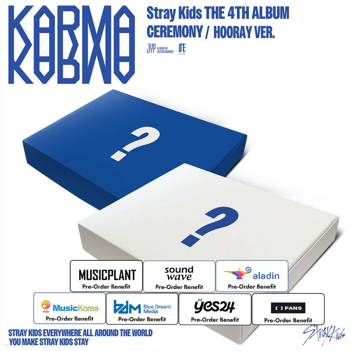 **[Pre-Order] Stray Kids - 4th Album "KARMA" [(CEREMONY, HOORAY VER.)] +Pre -Order Benefit