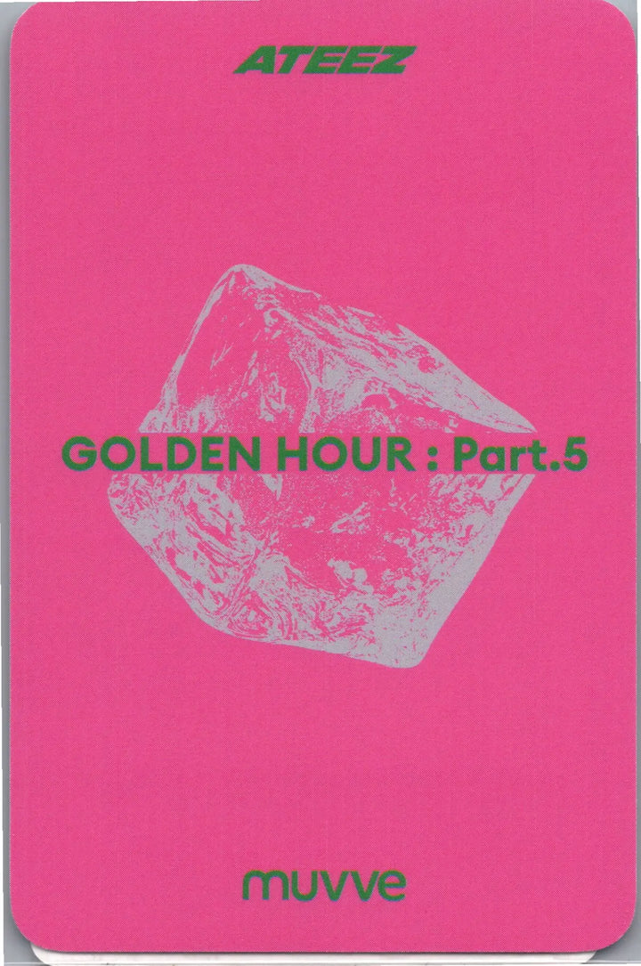 ATEEZ "GOLDEN HOUR : Part.5" - MUVVE Pre-Order Benefit Photocard (Pink LP Ver.) [26.07.21]