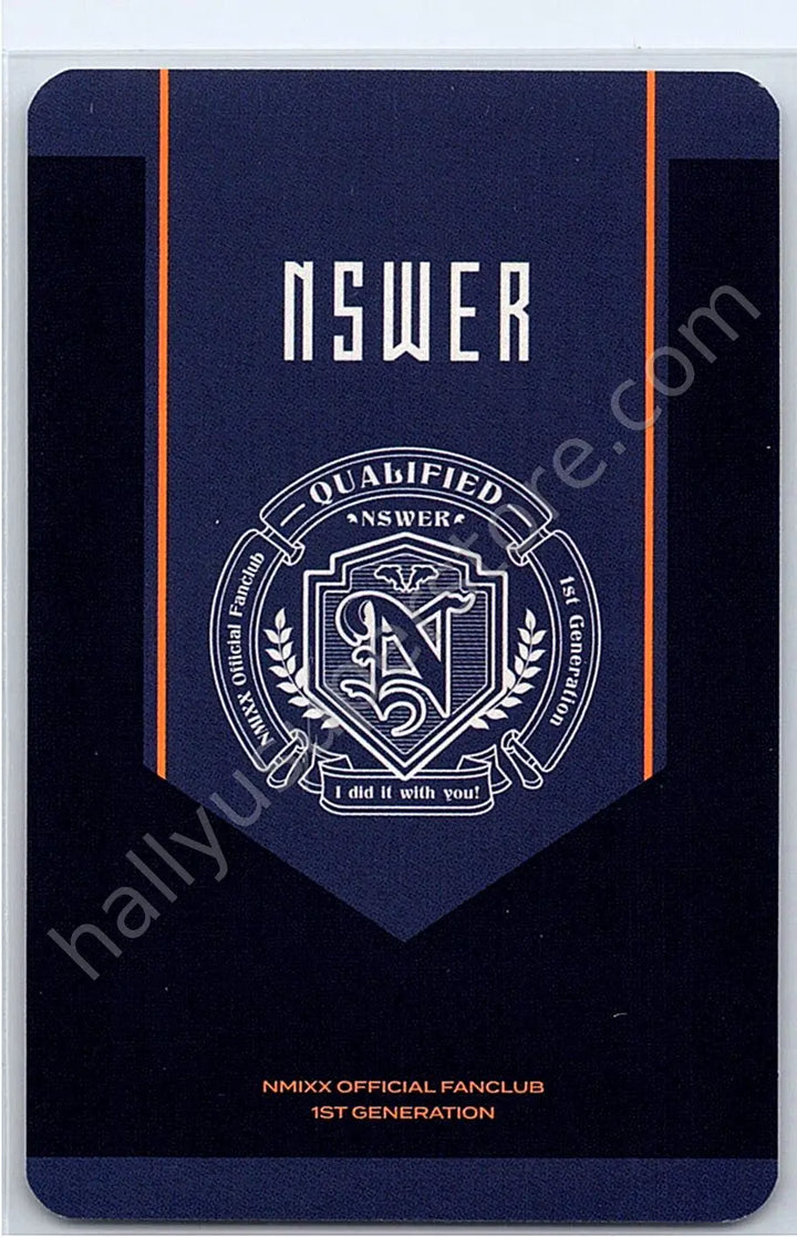 NMIXX - Sullyoon - NSWER 1st Generation - Qualified fanclub photocard set