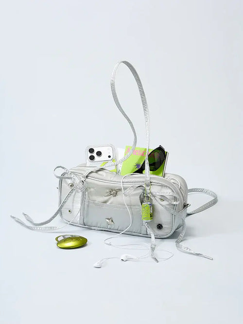 [Pre-Order] aespa - [coller aespa edition] COLLER BAGUETTE BAG PEARL GRAY