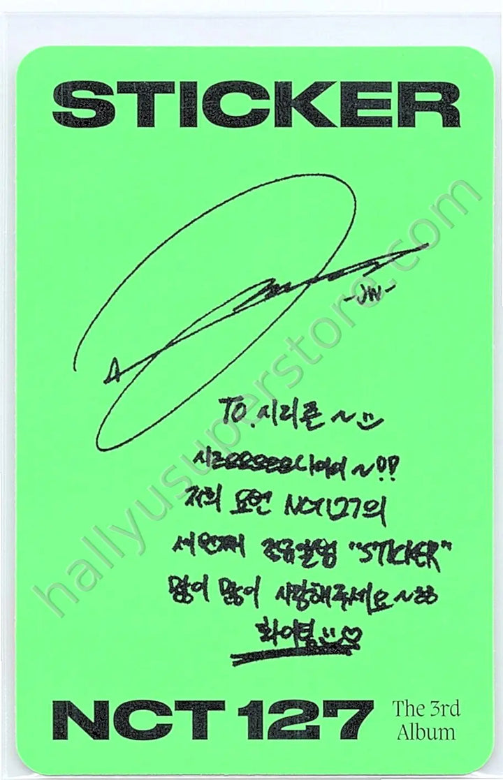 NCT 127 - Jungwoo - Sticker album photocard AR photocard jewel case version