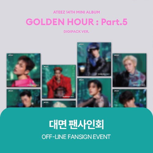 [Hallyu4U - Fansign] (7/14) Dear My Muse - ATEEZ(에이티즈) - 미니 14집 [GOLDEN HOUR : Part.5] (DIGIPACK VER.) (버전 랜덤 출고) [Offline Fansign Event]