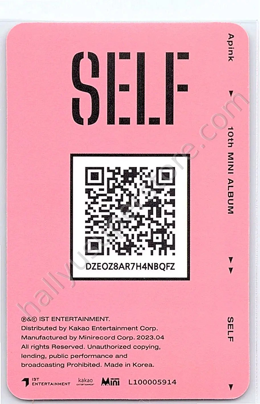Apink - Namjoo - Apink - Namjoo - SELF Album album photocard poca album real version qr card
