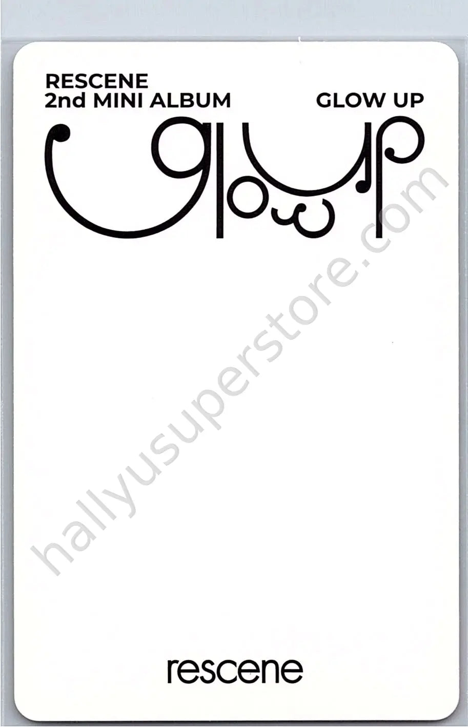 RESCENE - Zena - Glow Up album photocard me version