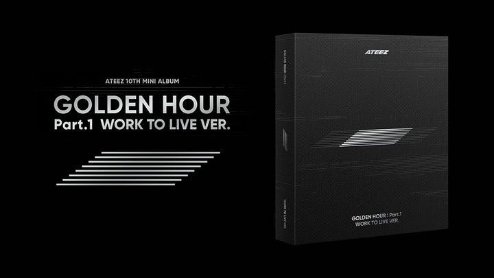 ATEEZ - 10TH MINI ALBUM "GOLDEN HOUR : Part.1" [‘WORK TO LIVE VER.'] - HALLYUSUPERSTORE