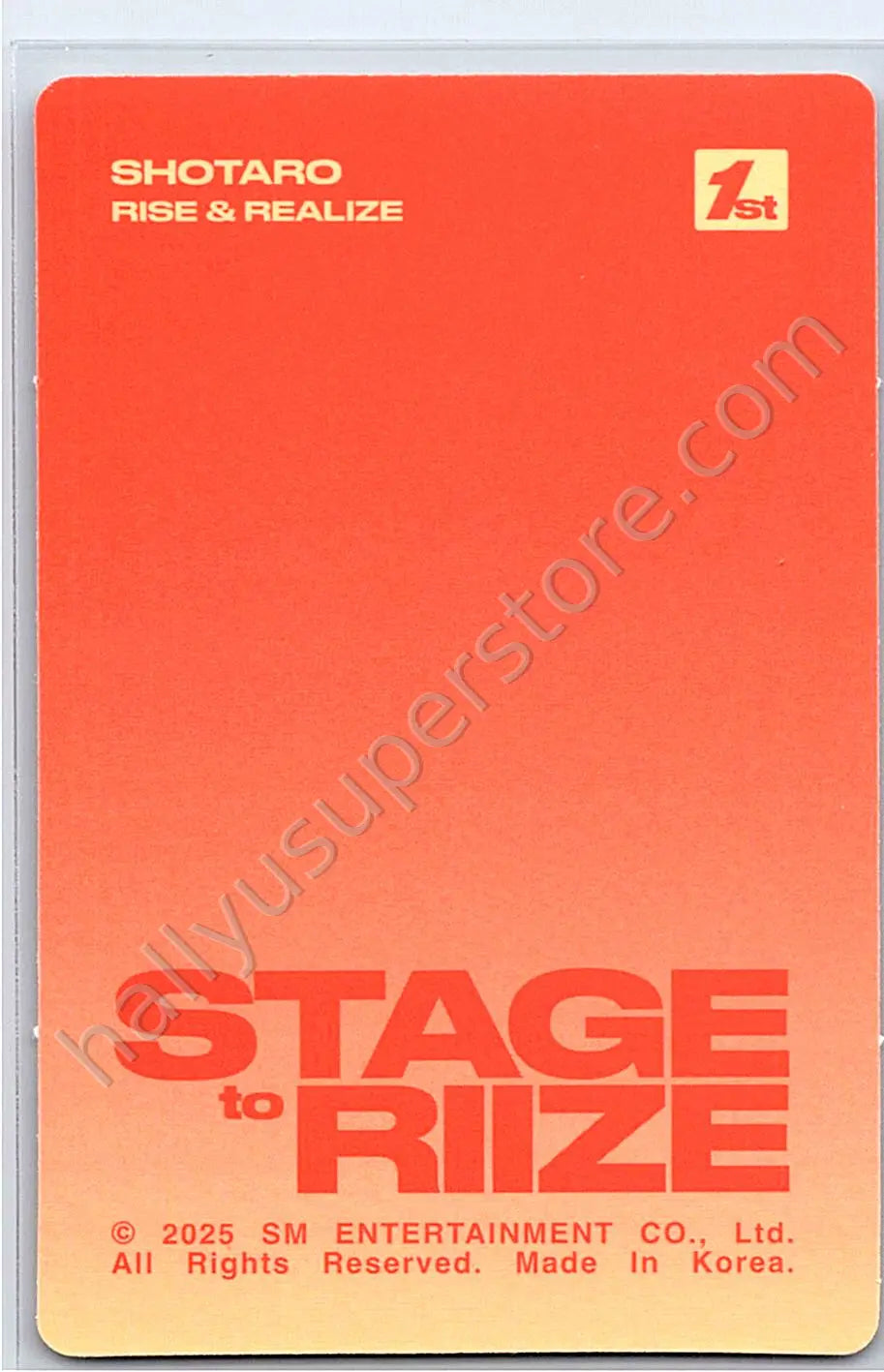 RIIZE  - Shotaro - 1st Stage to RIIZE digital code kit inclusion KiT/kihno version
