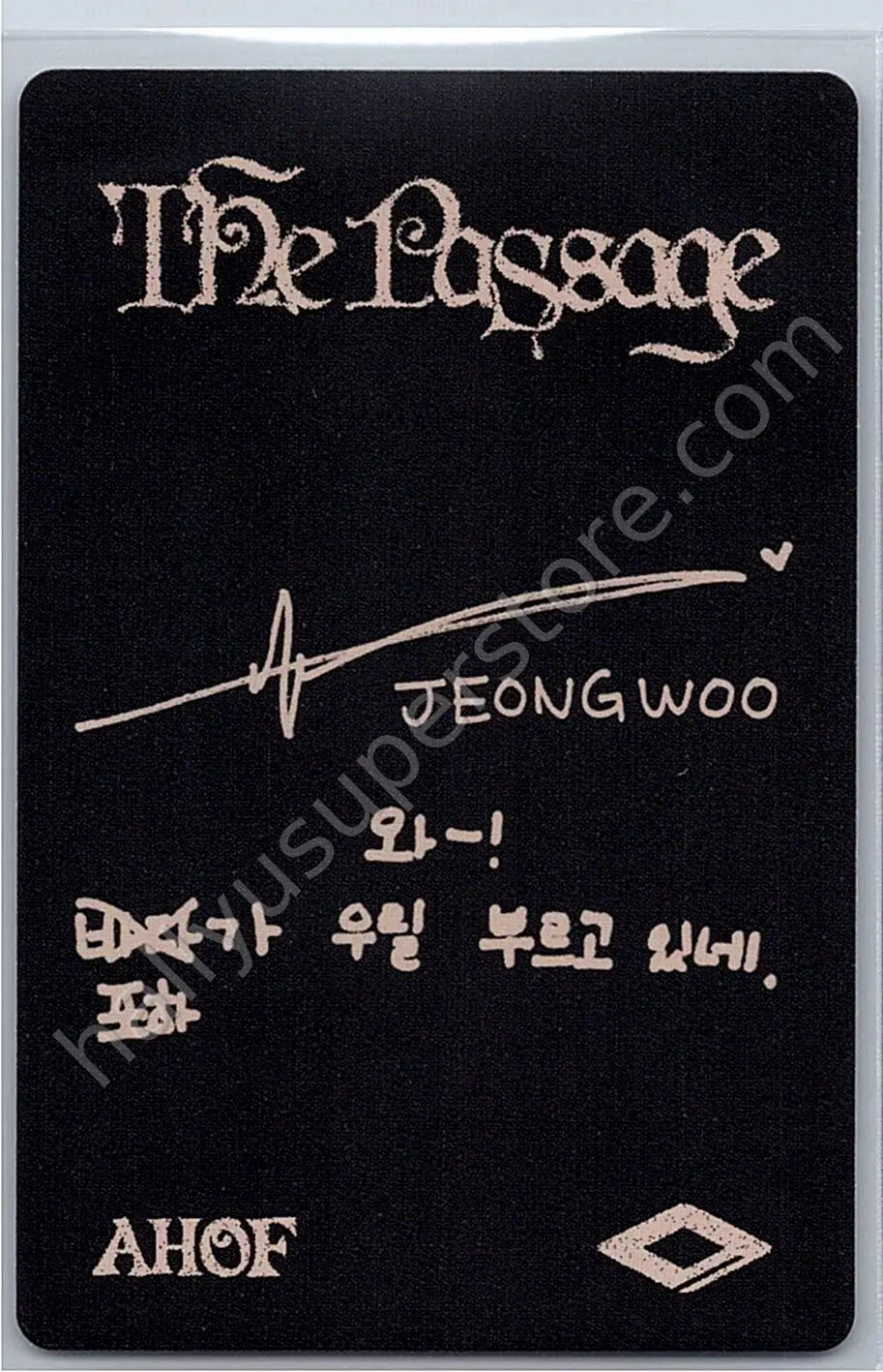 AHOF - Jeongwoo - AHOF - Jeongwoo - The Passage Album album photocard selfie photocard photobook version path version