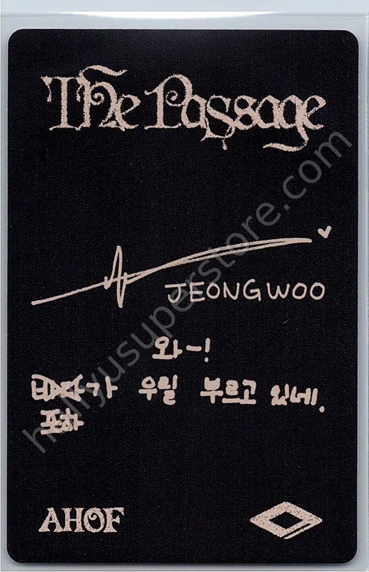 AHOF - Jeongwoo - AHOF - Jeongwoo - The Passage Album album photocard selfie photocard photobook version path version