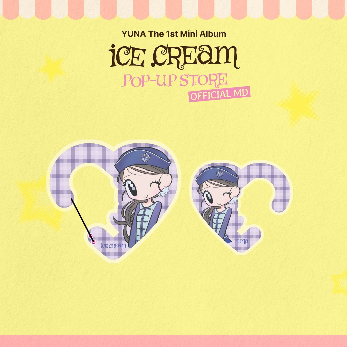 [ITZY] ILLUST CARABINER - YUNA <Ice Cream> POP-UP STORE