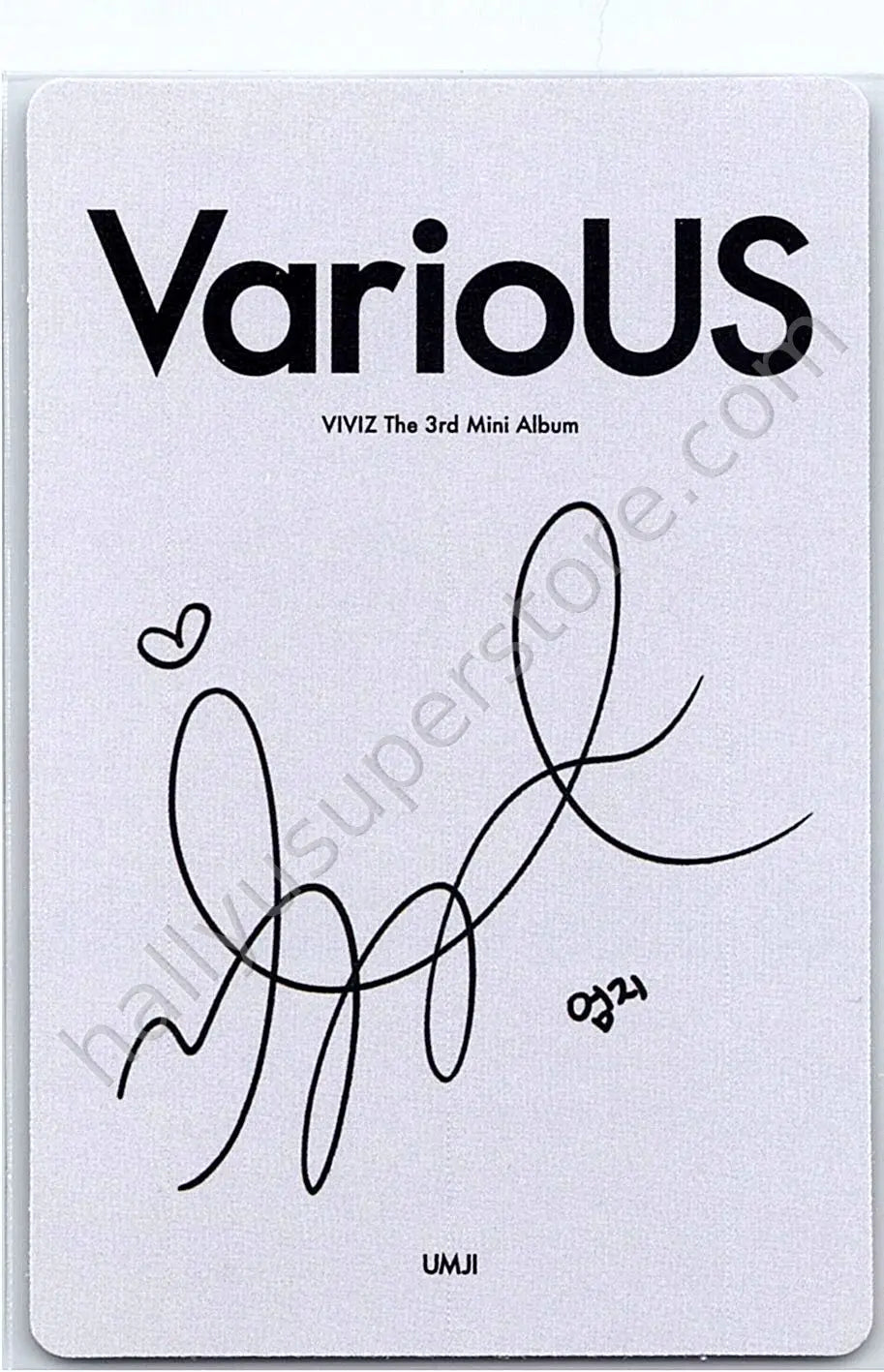 VIVIZ - Umji - VarioUS album photocard clazzy version