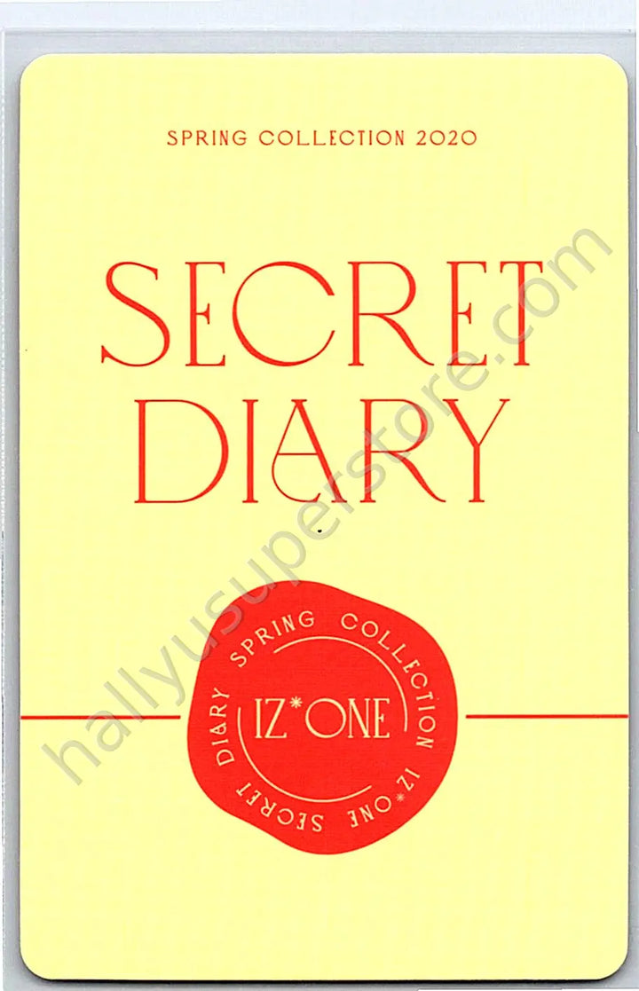 IZ*ONE - Yena - IZ*ONE - Yena - SPRING COLLECTION 2020 “SECRET DIARY” Other B version photocard set