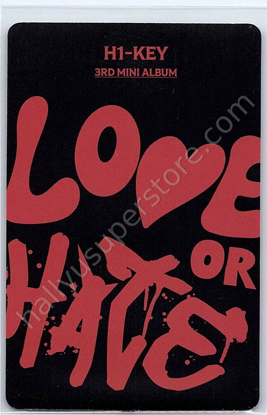 H1-KEY - Riina - LOVE or HATE album photocard poca album true version