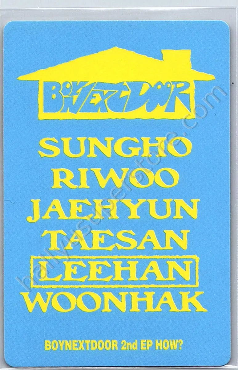 BOYNEXTDOOR - Leehan - BOYNEXTDOOR - Leehan - HOW? Album Sticker ver.