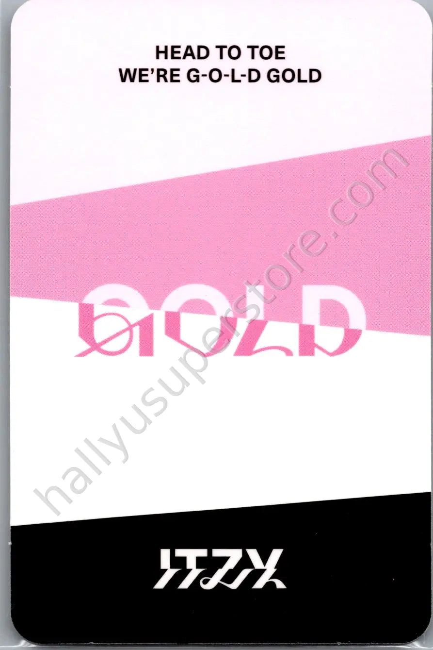 ITZY - Chaeryeong - GOLD album photocard standard version