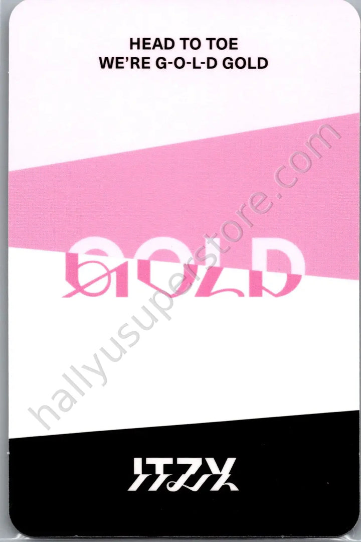 ITZY - Chaeryeong - GOLD album photocard standard version