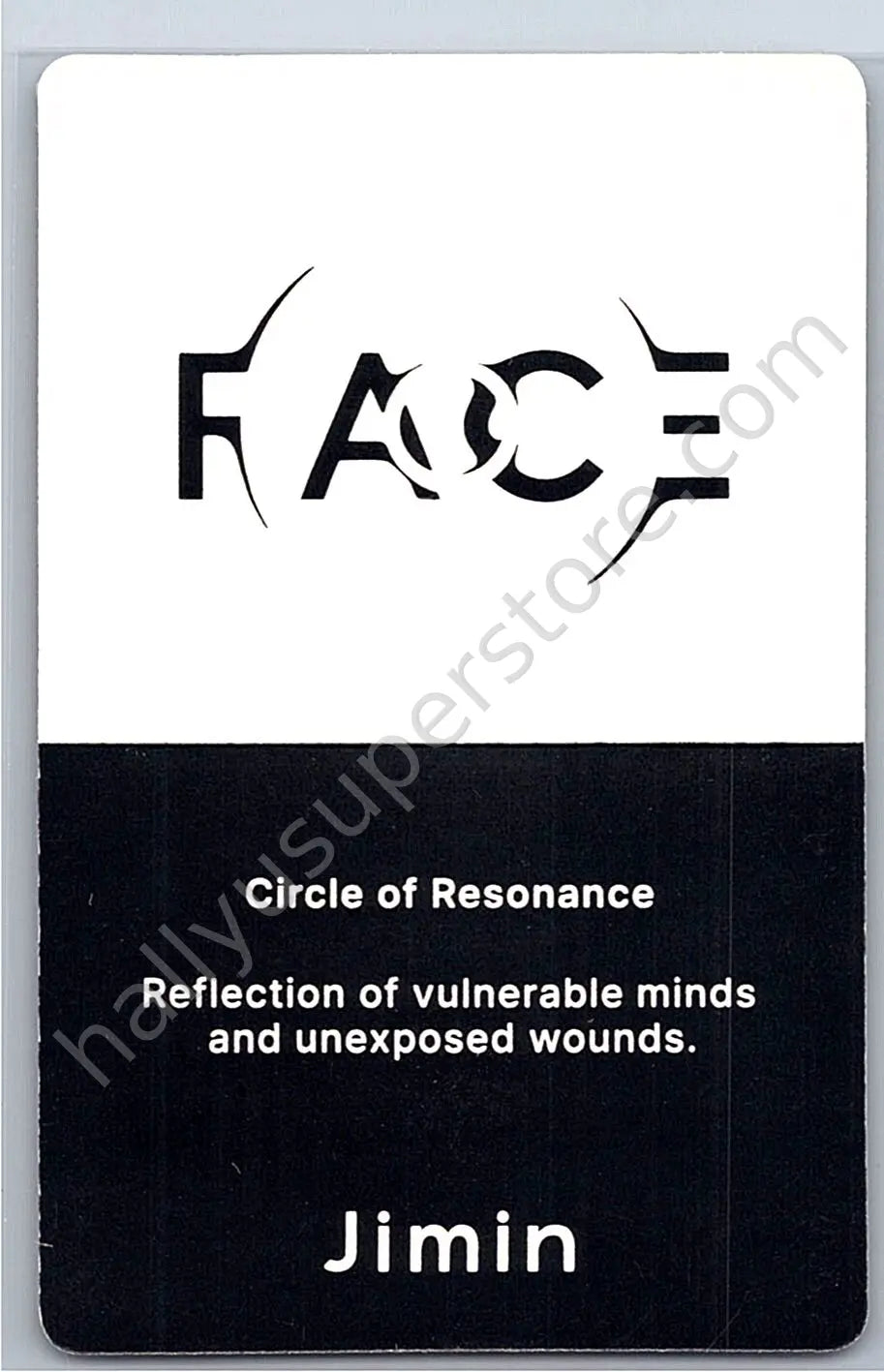 BTS - Jimin - Face album photocard solo album undefinable face version