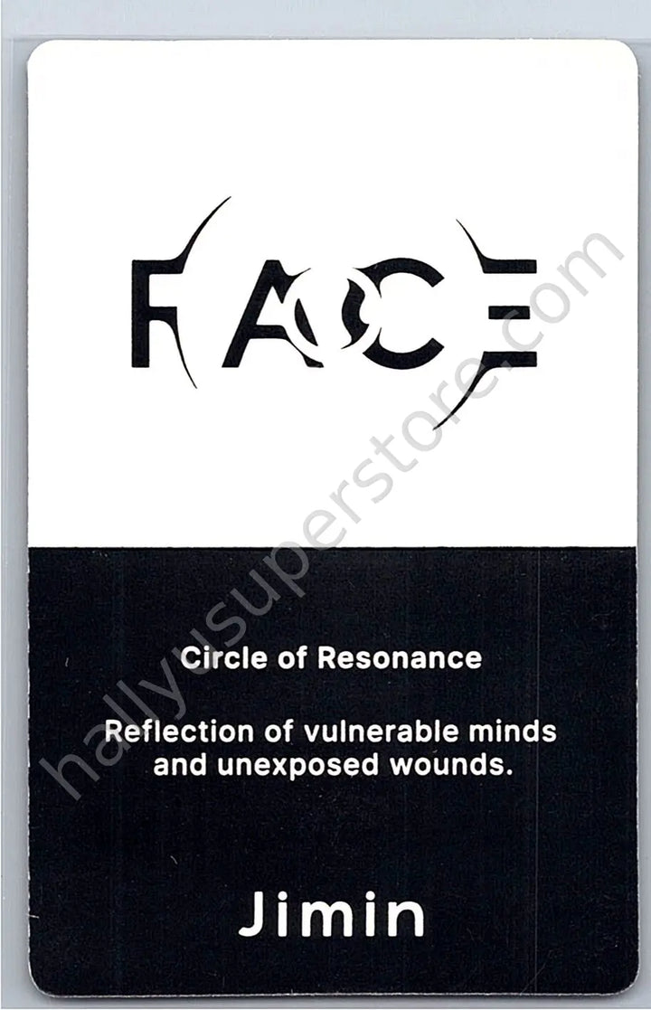 BTS - Jimin - Face album photocard solo album undefinable face version